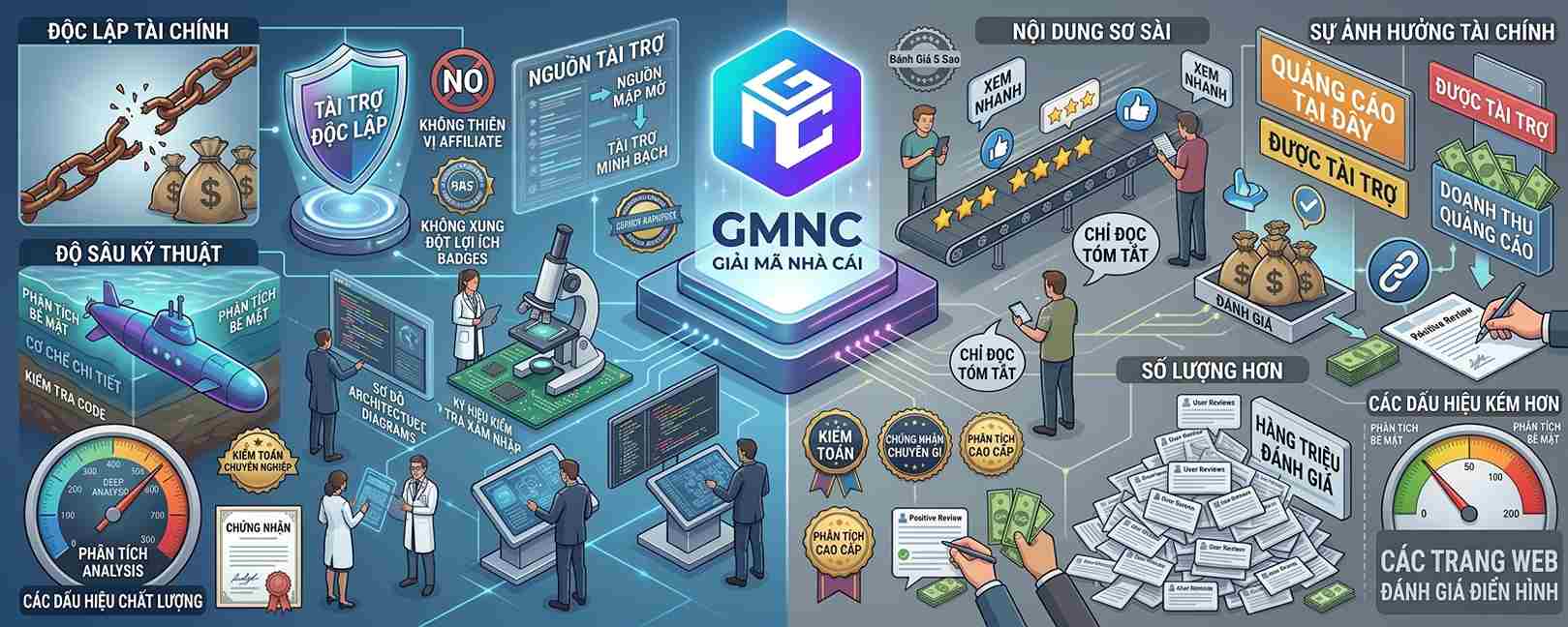 So sánh GMNC với các trang review